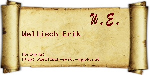 Wellisch Erik névjegykártya